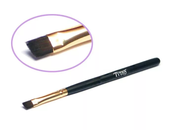 Flacher schräger Pinsel 5mm Schwarz Gold