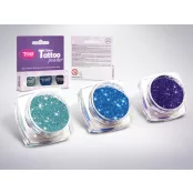Glitzerset 3 x 2,5 ml Azurblau, Meeresblau, Saphirblau