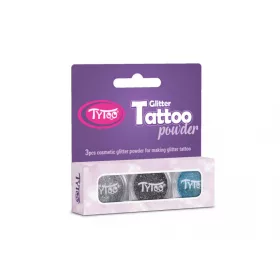 Glitzerset 3 x 2,5 ml Silber, Stahlgrau, Türkisblau