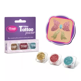 Glitzerset 3 x 2,5 ml Champagner, Lachs, Azurblau