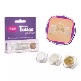 Glitzerset 3 x 2,5 ml Weiß, Diamant, Champagner