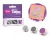 Glitzerset 3 x 2,5 ml Silber, Stahlgrau, Hellmalve