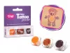 Glitzerpulver-Set 3 x 2,5 ml Orange, Hellbraun, Braun