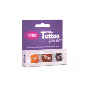Glitzerpulver-Set 3 x 2,5 ml Orange, Hellbraun, Braun