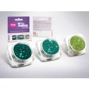   Glitzerset 3 x 2,5 ml Dunkeltürkisgrün, Helltürkisgrün, Goldgrün