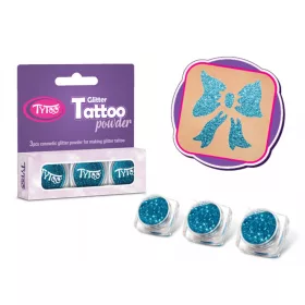 Glitzerset 3 x 2,5 ml Türkisblau