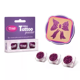 Glitzerset 3 x 2,5 ml Dunkle Malve