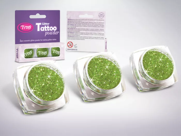 Glitzerset 3 x 2,5 ml Goldgrün