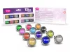 Glitzerset 12 x 2,5 ml Schönste Farbauswahl