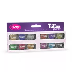 Glitzerset 12 x 2,5 ml Schönste Farbauswahl