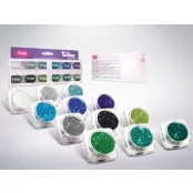 Glitzerset 12 x 2,5 ml Schönste kalte Farbauswahl