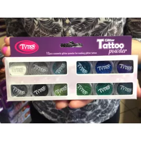 Glitzerset 12 x 2,5 ml Schönste kalte Farbauswahl