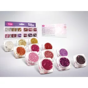 Glitzerset 12 x 2,5 ml Schönste warme Farbtöne Auswahl