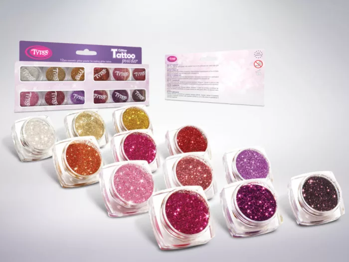 Glitzerset 12 x 2,5 ml Schönste warme Farbtöne Auswahl