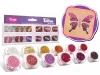 Glitzerset 12 x 2,5 ml Schönste warme Farbtöne Auswahl