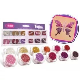 Glitzerset 12 x 2,5 ml Schönste warme Farbtöne Auswahl