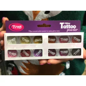 Glitzerset 12 x 2,5 ml Schönste warme Farbtöne Auswahl