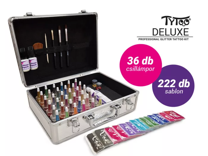 TyToo DELUXE Glitzertattoo-Set mit Schablonen