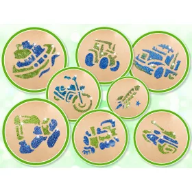 TyToo Fahrzeuge Glitzertattoo-Set