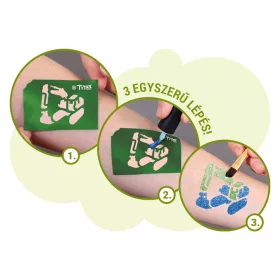 TyToo Fahrzeuge Glitzertattoo-Set