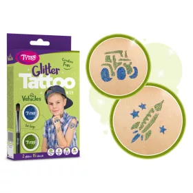 TyToo Fahrzeuge Glitzertattoo-Set