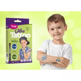 TyToo Fahrzeuge Glitzertattoo-Set