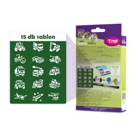 TyToo Fahrzeuge Glitzertattoo-Set