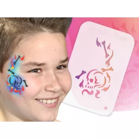   TyToo Gesichtsmalerei-Schablone Halbgesicht 9x13,5 cm Schädel