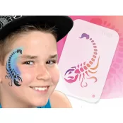   TyToo Gesichtsbemalung Schablone Halbgesicht 9x13,5 cm Skorpion