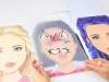 A4 Transparent Abwaschbare Gesichtsmalerei Übungsblatt
