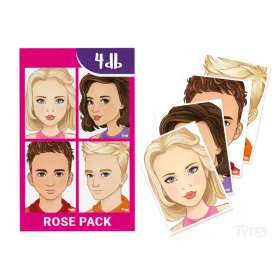 Rose Paket - 4er Set Abwaschbare Gesichtsmalübungsblätter