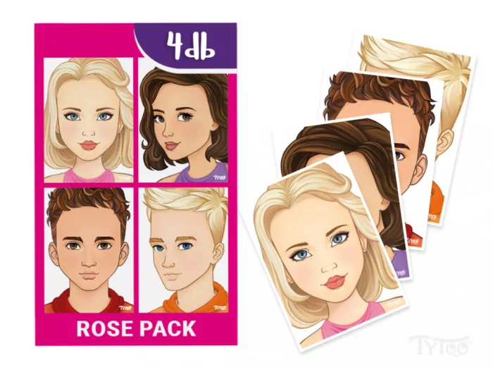 Rose Paket - 4er Set Abwaschbare Gesichtsmalübungsblätter