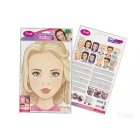 Rose Paket - 4er Set Abwaschbare Gesichtsmalübungsblätter