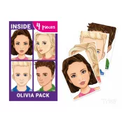 Olivia Paket - 4er Set Abwaschbare Gesichtsmalvorlagen