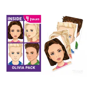 Olivia Paket - 4er Set Abwaschbare Gesichtsmalvorlagen