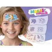 Mosaik Gesichtsmalerei Schablone - Einhorn - Stern