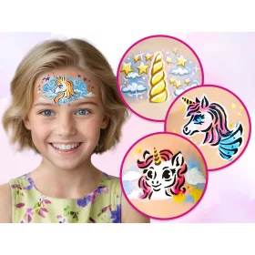 Mosaik Gesichtsmalerei Schablone - Einhorn - Stern