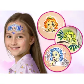 Mosaik Gesichtsmalerei Schablone - Eiskönigin