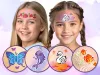 Sparkling Fantasy Gesichtsmalfarben-Set (6 Stück mit Mosaikschablonen)