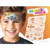 Mosaik Gesichtsmalerei Schablone - Fledermaus - Hexe