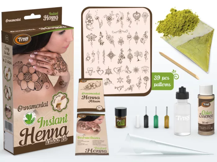 TyToo Sofort Ornamental Henna-Set mit Öl
