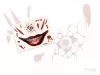 Teuflische Clown-Maske Tattoo-Sticker
