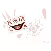 Teuflische Clown-Maske Tattoo-Sticker