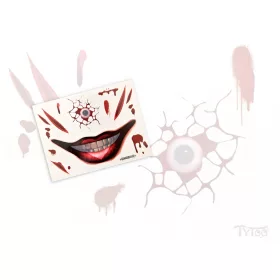 Teuflische Clown-Maske Tattoo-Sticker