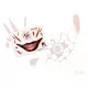 Teuflische Clown-Maske Tattoo-Sticker