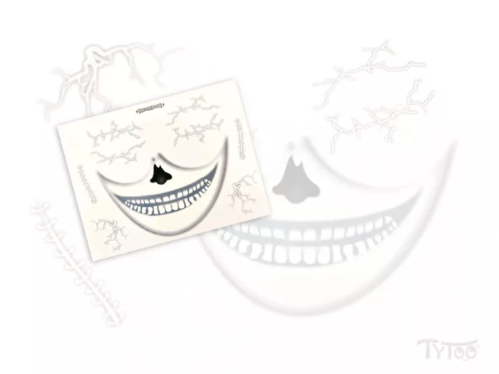 Schädel Maske Tattoo Aufkleber