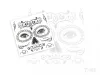 Schwarze Zuckerschädel Maske Tattoo Aufkleber