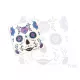 Blaue Zuckerschädel Maske Tattoo Sticker