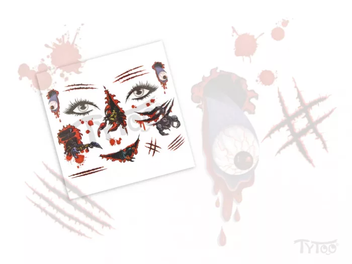 Skorpione & Schnitte Maske Tattoo Aufkleber
