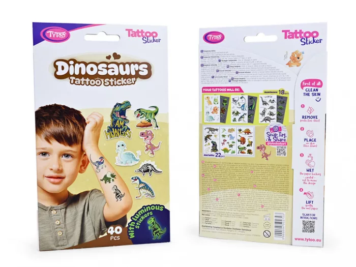 Dinosaurier-Tattoo Aufkleber-Set